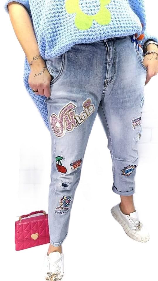 Spodnie Jeans "wisienka"